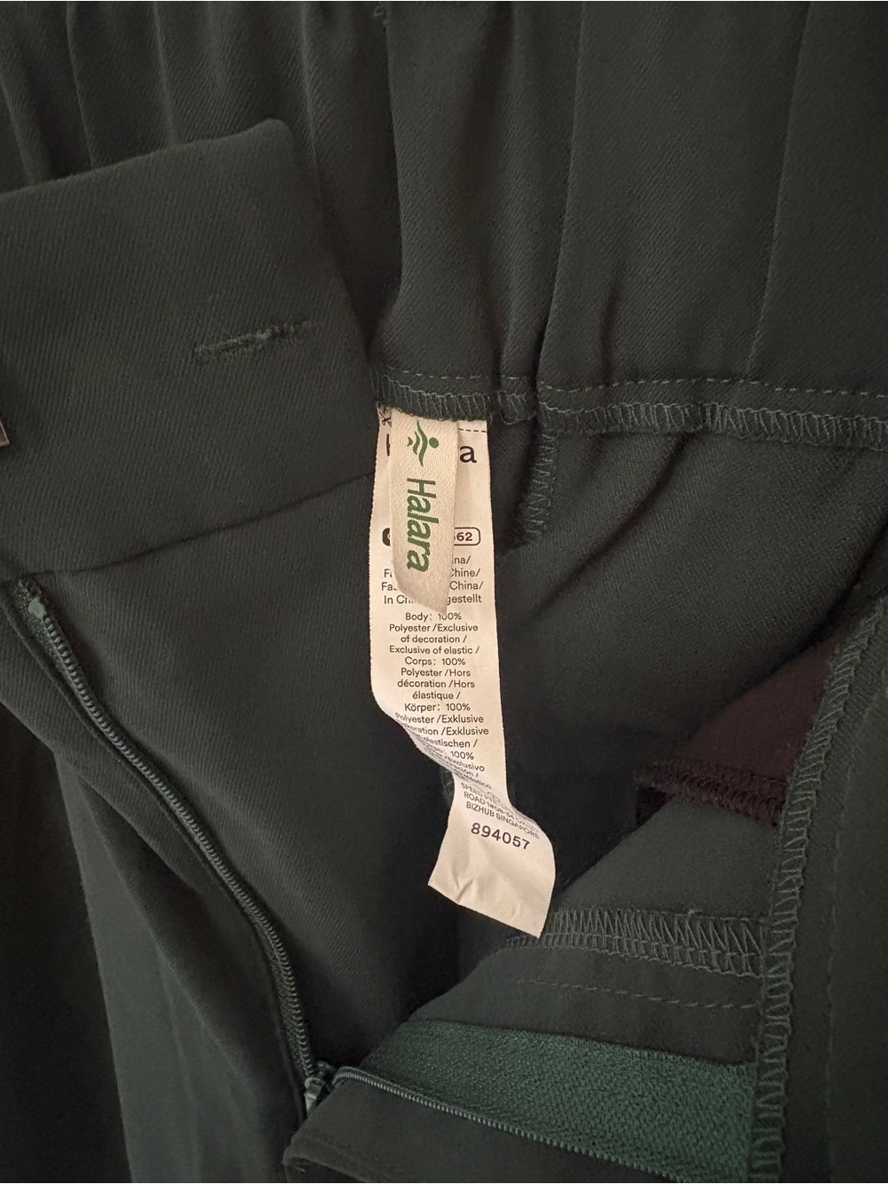 HALARA Flex High Waisted Pocket Solid Work Tapered Pants in Dark Green - Picture 12 of 14